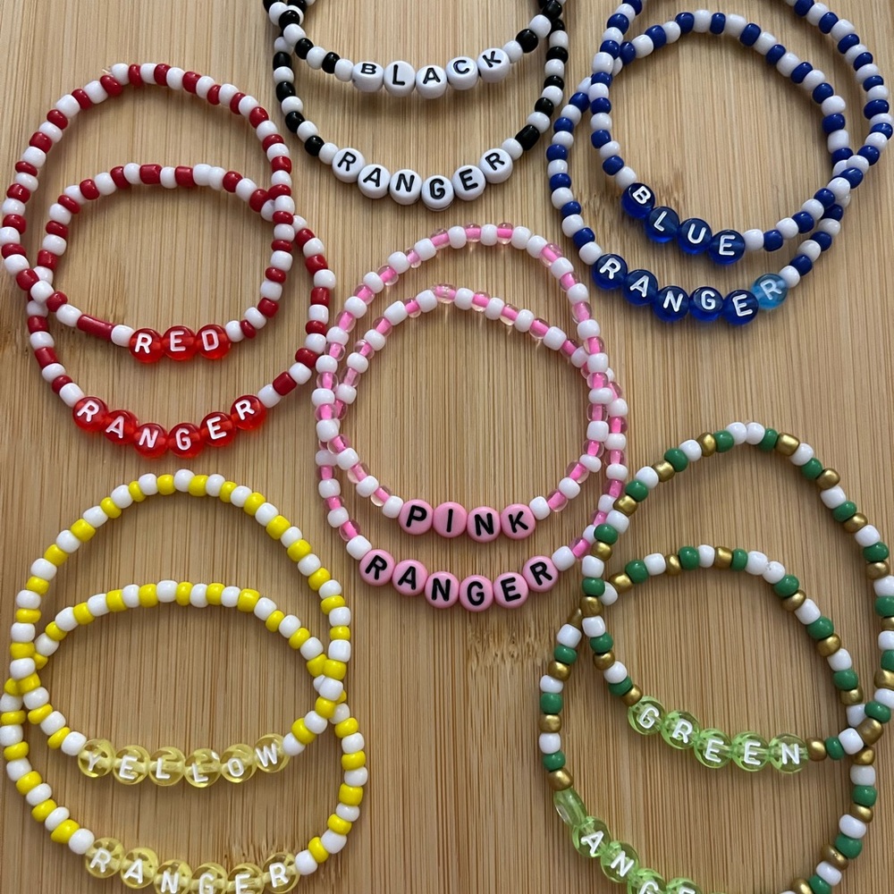 Power Rangers Inspired Bracelets Set of 6